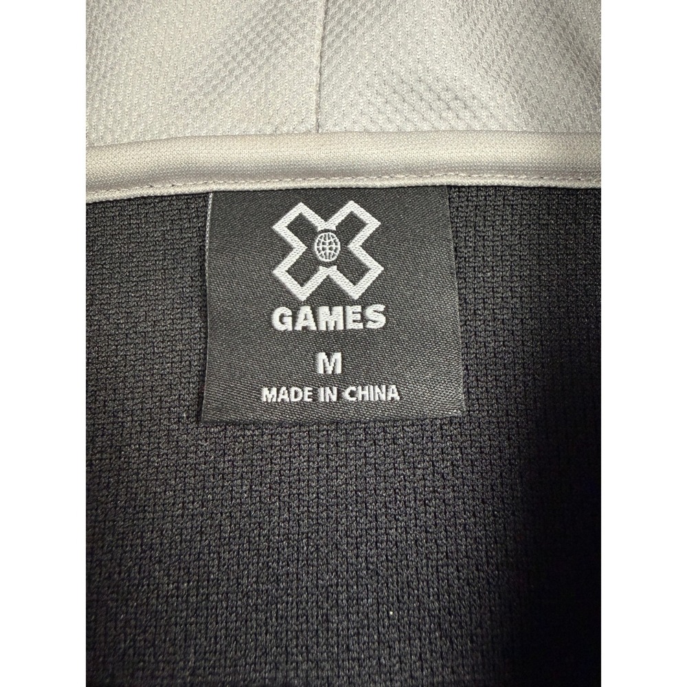 X Games Aspen 2025 Hooded Hockey Jersey Blue Black Lace Up Men M Embroidered - Picture 3 of 16